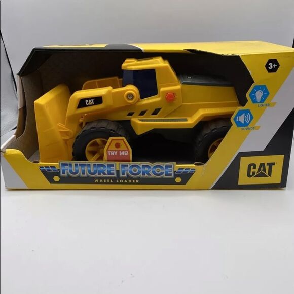 Funrise CAT FUTURE FORCE Wheel Loader NEW MIB Lights And Sounds Toy Vehicle - Picture 6 of 11